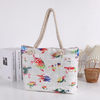 Wholesale Souvenir Letter Canvas Custom Shoulder Beach Bag Printing Beach Bag Rope Handle Waterproof Beach Bag for Women