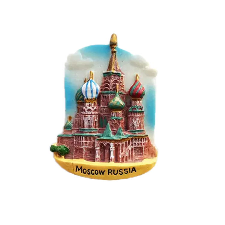 Russian Moscow Landmark Red Square Tourist Souvenir Fridge Magnets