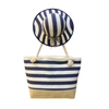 Wholesale Personalized Women Beach Summer Vacation Casual Jute Beach Bag and Hat Set