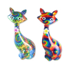 Europe Home Decoration Artificial Colorful Resin Cat Sculpture Lucky Cat Figurine