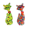 Europe Home Decoration Artificial Colorful Resin Cat Sculpture Lucky Cat Figurine