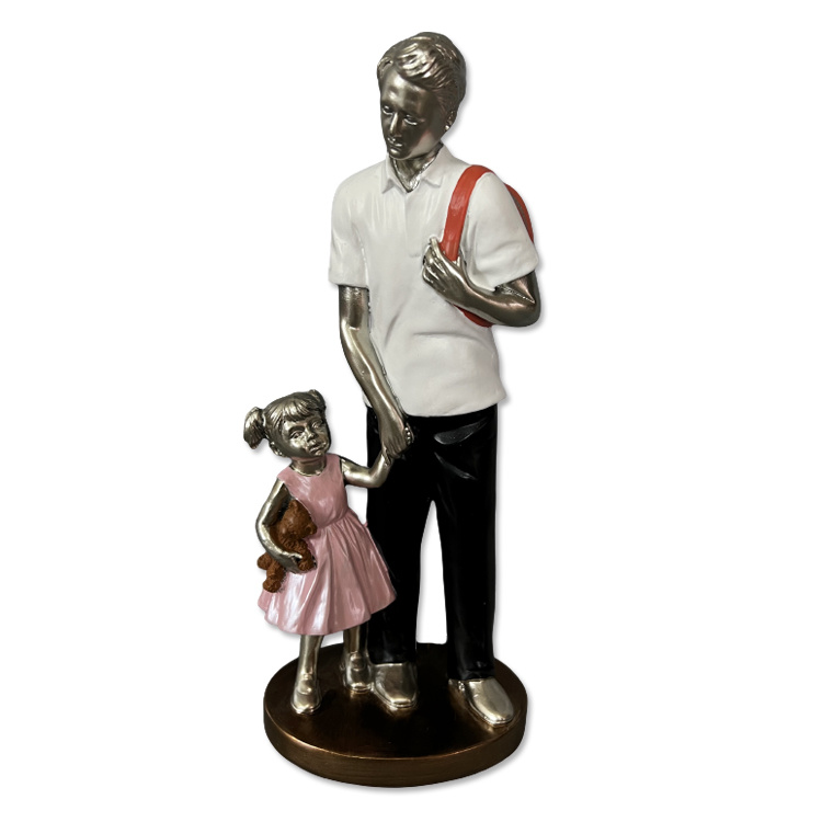 Memorial Gift Resin Family Sculpture Home Decor Family of 4 Figurines