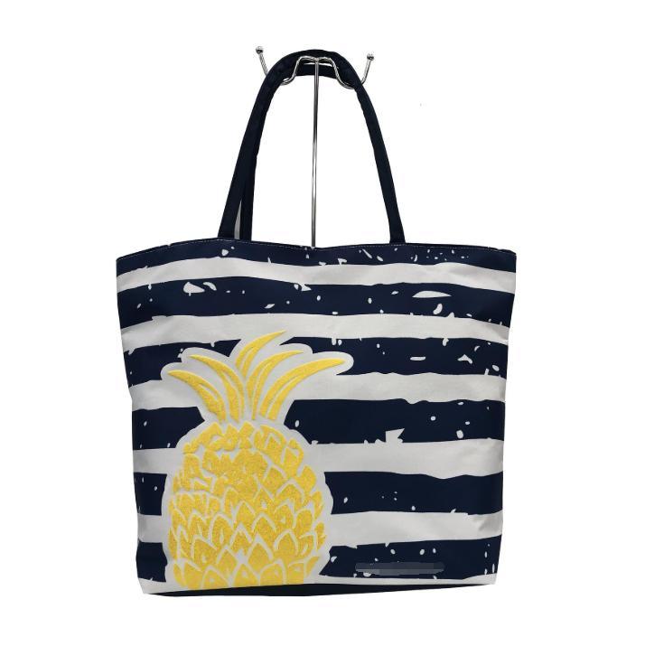 Factory Wholesale Canvas Shopping Bag Cotton Rope Pineapple Beach Bag