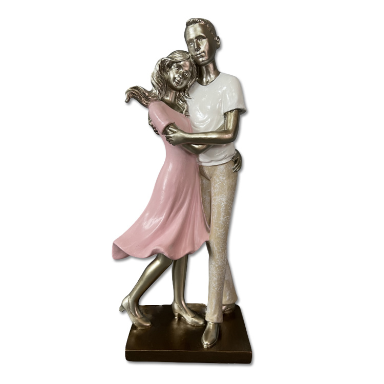 Custom Resin Statue Beautiful Couple Figures Valentine′s Day Love Figurines for Wedding Souvenirs