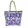 Customized Logo Printing Tropical Islands Tourist Souvenir Miami Florida Beach Bag