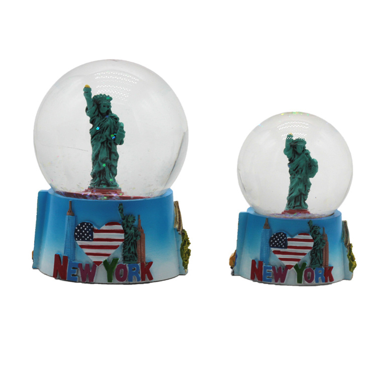 Custom Resin 3D Building Souvenir Las Vegas Snow Globe