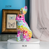 Modern Cute Resin Crafts Home Living Room Desktop Decorations Resin Rabbit Statue Colorful Rabbit Figurine