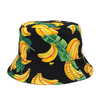 Wholesale Fruit Printed Unisex Summer Foldable Pineapple Banana Bucket Hats