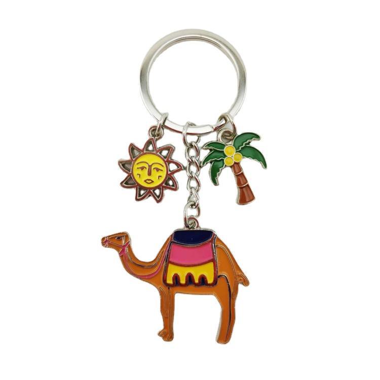 Custom Zinc Alloy Metal Middle East Dubai Arab Souvenir Camel Keychain