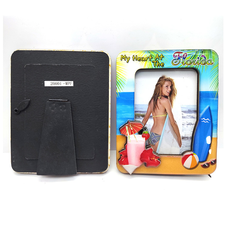 Custom Logo Travel Gift 4X6 Epoxy Florida Beach Souvenir Photo Frame