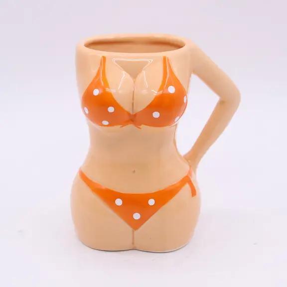 Wholesale Funny Sexy Penis Dick Shaped Ceramic Mug Breast Mug