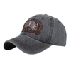 Custom Logo Animal Black Bear Embroidery Baseball Cap