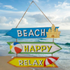 Custom Printing Relax Direction Mark Wood MDF Beach Sign Hanging Sign Plaque