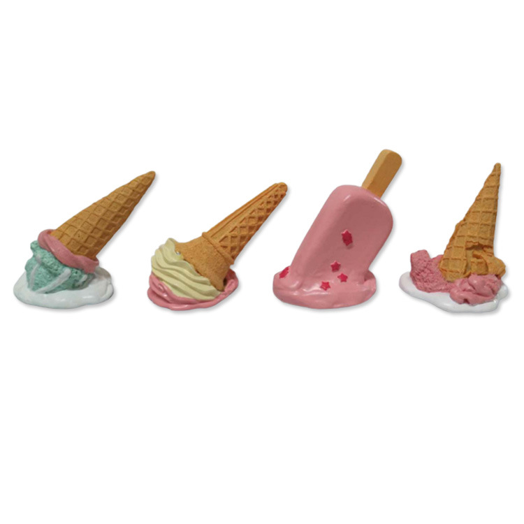 Custom Creative Table Decor Resin Food Souvenir Ice Cream Statue