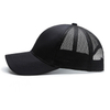 Wholesale Sports Casual Plain Mesh Snapback Trucker Caps Black Baseball Caps for Men