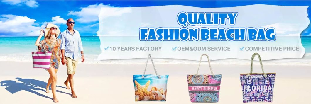 Custom 3D Letter Logo Women Canvas Tote Bag Souvenir Dubai Beach Bag