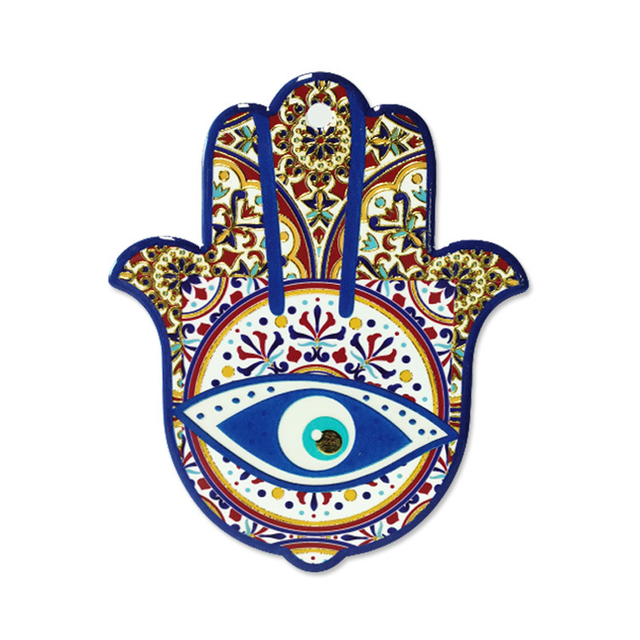 Wholesale Turkish Hand Shape Lucky Ceramic Vintage Evil Eye Coaster Set