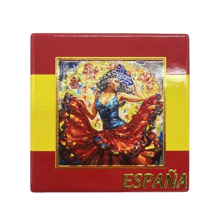 Custom 3D Embossed Printing Souvenir Porto Lisboa Portugal Ceramic Tiles Coaster