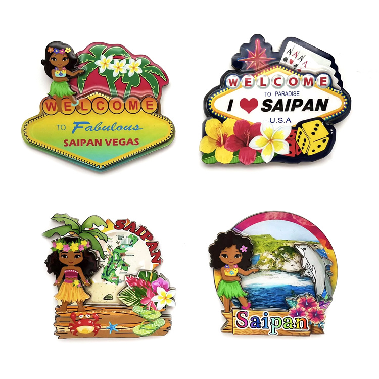 Custom Logo Caribbean Beach Trinidad and Tobago Wood Magnets Trinidad Souvenirs Fridge Magnet