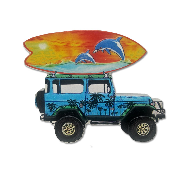 Custom Resin Printing Travel Gift Fridge Magnet Beach Souvenir Surfboard Fridge Magnet