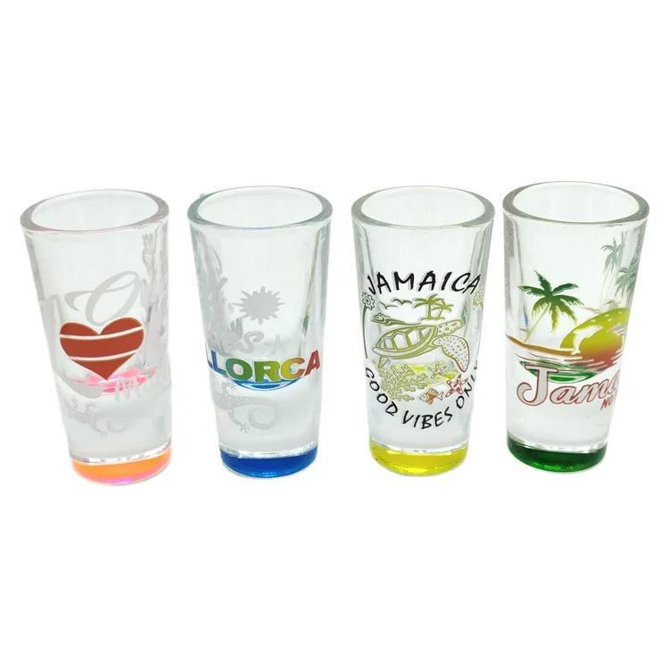 Custom Logo Clear Glass 30ml Shot Glasses for Souvenir