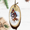 Natural Wood Christmas Ornament Hanging Custom Sublimation Ski Christmas Ornaments