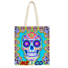 Customized Logo Canvas Printing Skull Mexican Handbags Mexico Souvenir Beach Bag Canvas Tote Bag Mexican Bags