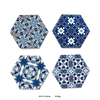 Wholesale Custom Printing Square Round Souvenir Portugal Blue and White Porcelain Coaster