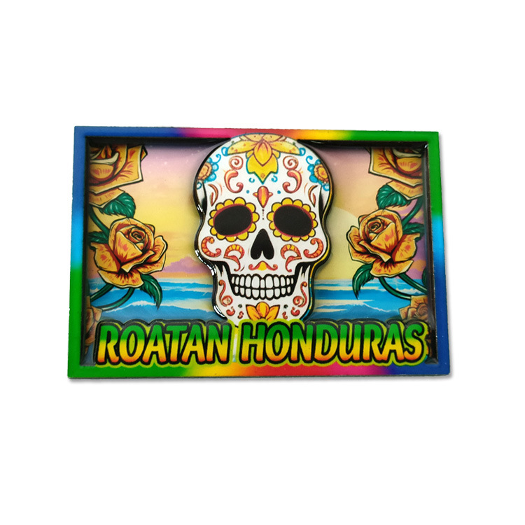 Custom Resin 3D Printing Mexican Skeleton Souvenir Skull Fridge Magnet