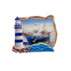 Factory Customized Printing Resin Nautical Tourist Souvenir Boat Shaped Fridge Magnets