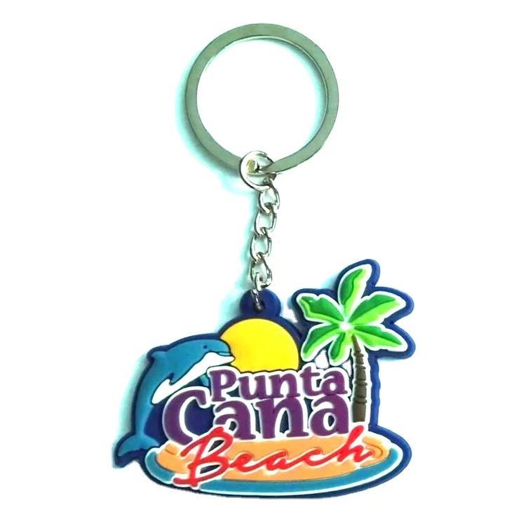 Wholesale Tourist Souvenir Soft PVC Keychain Custom PVC Key Chain