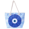 Wholesale Custom Logo Printing Designer Fashion Women Canvas Evil Eye Beach Tote Bag