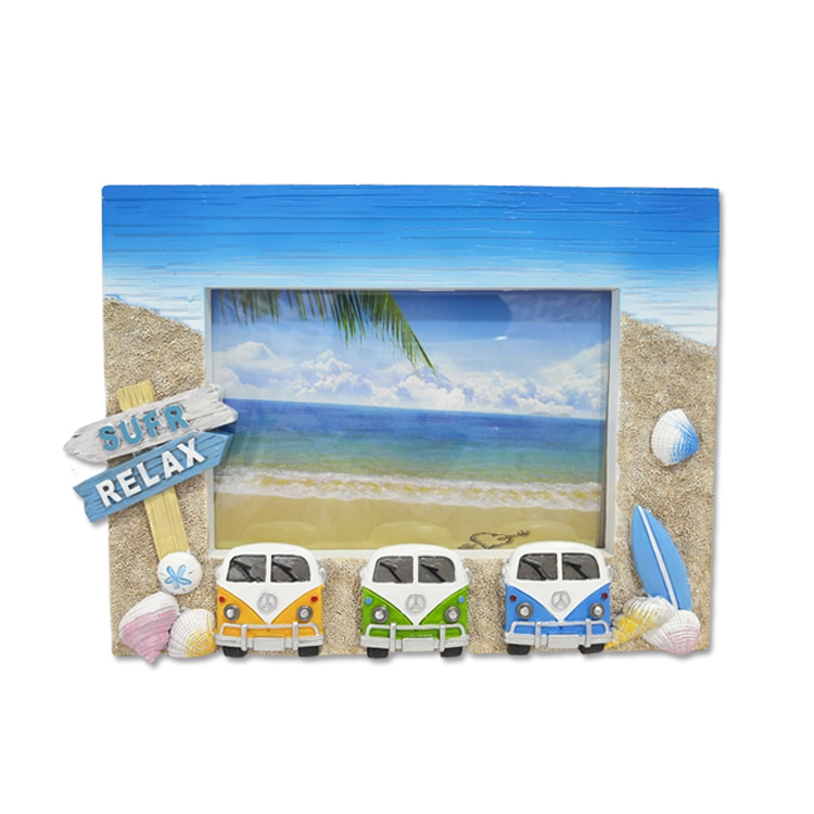 Custom Logo Beach Tourist Souvenir Resin Photo Frame Flamingo Picture Frame