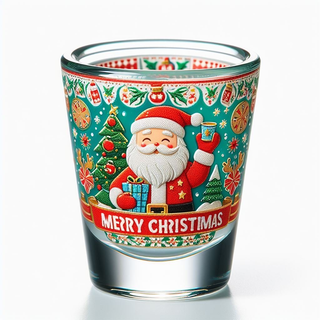 Custom Logo Clear Blank Christmas Souvenir Gift Shot Glass