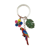 Customized Metal Souvenir Gift Enamel Tropical Flower Cactus Plant Keychains