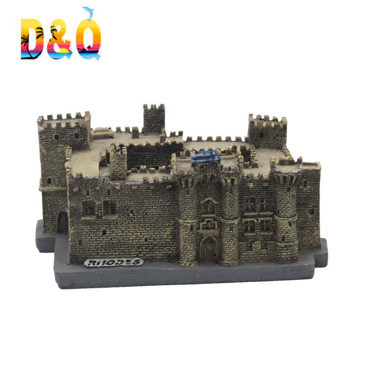 Custom Resin Souvenir Mini Castle Building Model for Home Decor