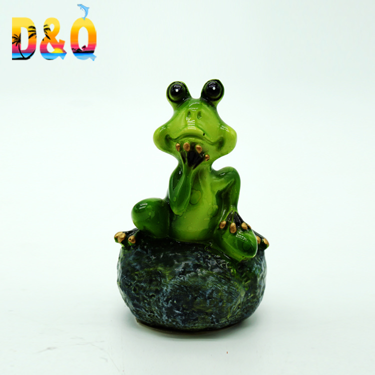 Custom Animal Figurine Resin Frog Statue Yoga Frog for Home Decor