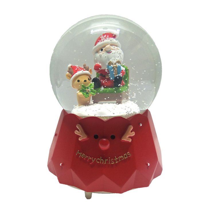 Wholesale Polyresin Craft Christmas Decoration Santa Claus Snow Globe