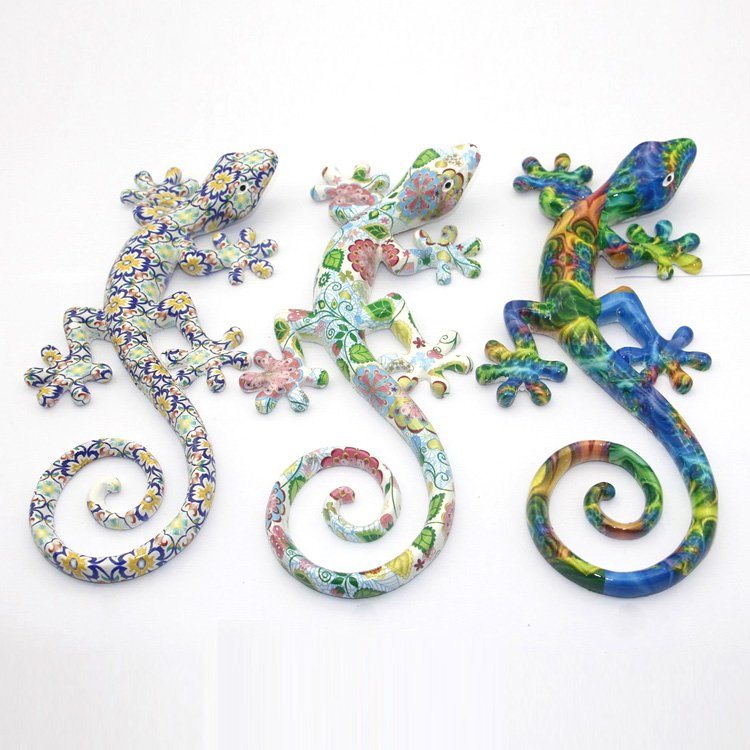 European Style Home Accessories Lizard Shape Resin Wall Art Decoration