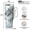 Custom Logo Sublimation Souvenir Travel Mug Flask Reusable 40oz Tumbler Stainless Steel 40 Oz Water Bottle with Handle