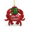 Factory Custom Ocean Beach Animal Christmas Tree Hanging Resin Crab Christmas Holiday Ornament