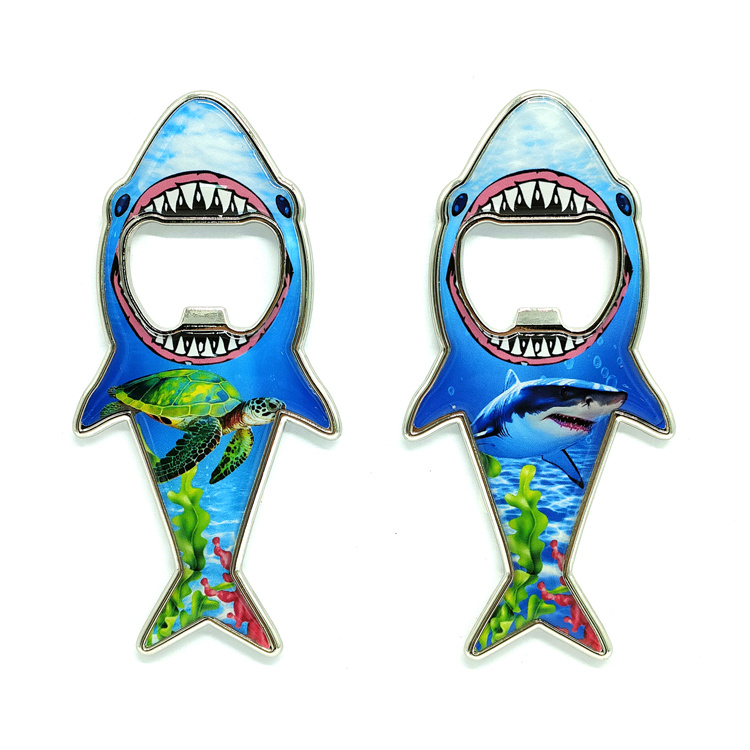 Customized Enamel Metal Marine Animals Ocean Series Shark Key Chain Souvenir Shark Keychain