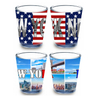 Custom Logo Clear Us States Series Collection 1.5oz Retro Cactus Arizona Souvenir Shot Glasses