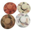 Custom Pattern Print Fashion Panama Tropical Island Straw Hat Lady Summer Beach Sun Floppy Wide Brim Straw Hats