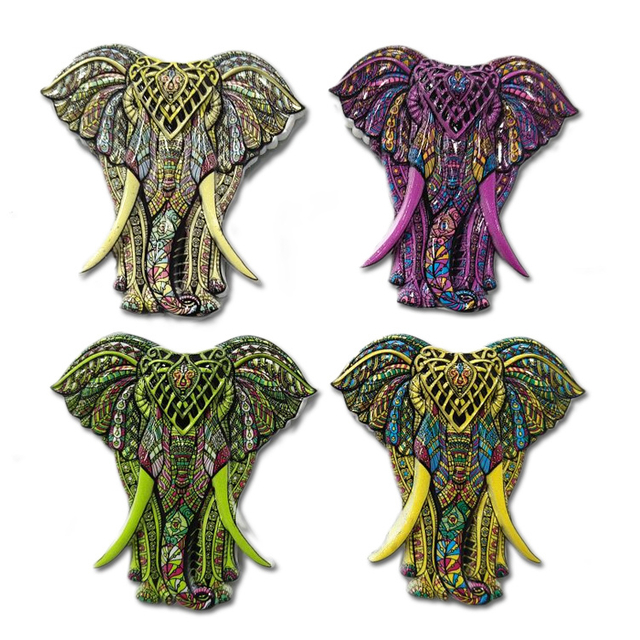 Customized Logo Printing Resin Elephant Phuket Thailand Bangkok Souvenir Fridge Magnet