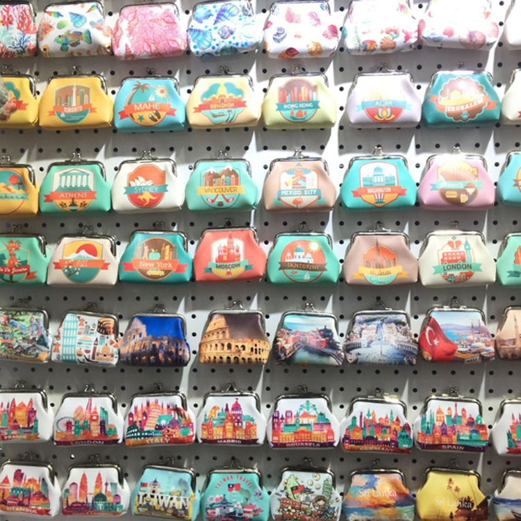 Factory Wholesale Custom Printing PU Leather Mini Purse for Women Nautical Style Wallet