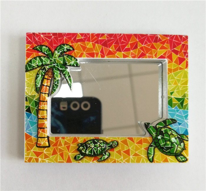 Custom Qatar Souvenir Resin Mirror Fridge Magnet