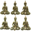 Home Decor Religious Craft Sitting Buddha Resin Gold Color Statues Buddha Statue