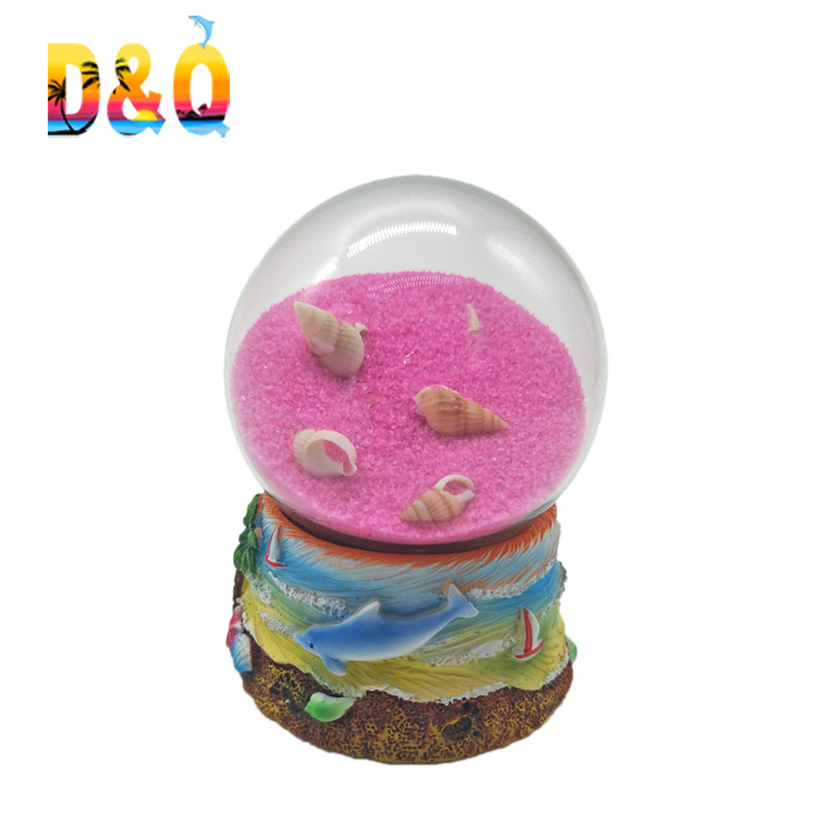 Beach Souvenir Gift Resin Sand Globe