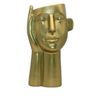 Wholesale Modern Indoor Home Decor Abstract Human Face Resin Gold Flower Pots